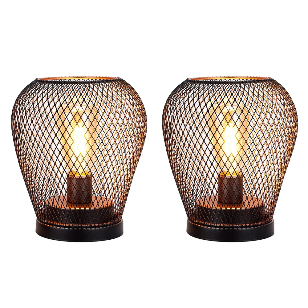 6.7" Tall Battery Powered Outdoor Table Lamp (Set of 2)