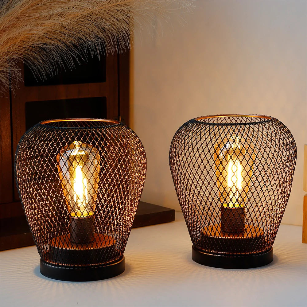 6.7" Tall Battery Powered Outdoor Table Lamp (Set of 2)