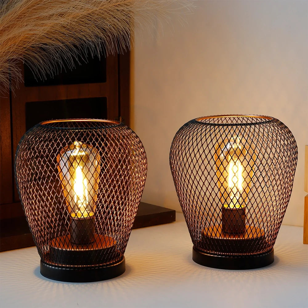 6.7" Tall Battery Powered Outdoor Table Lamp (Set of 2)