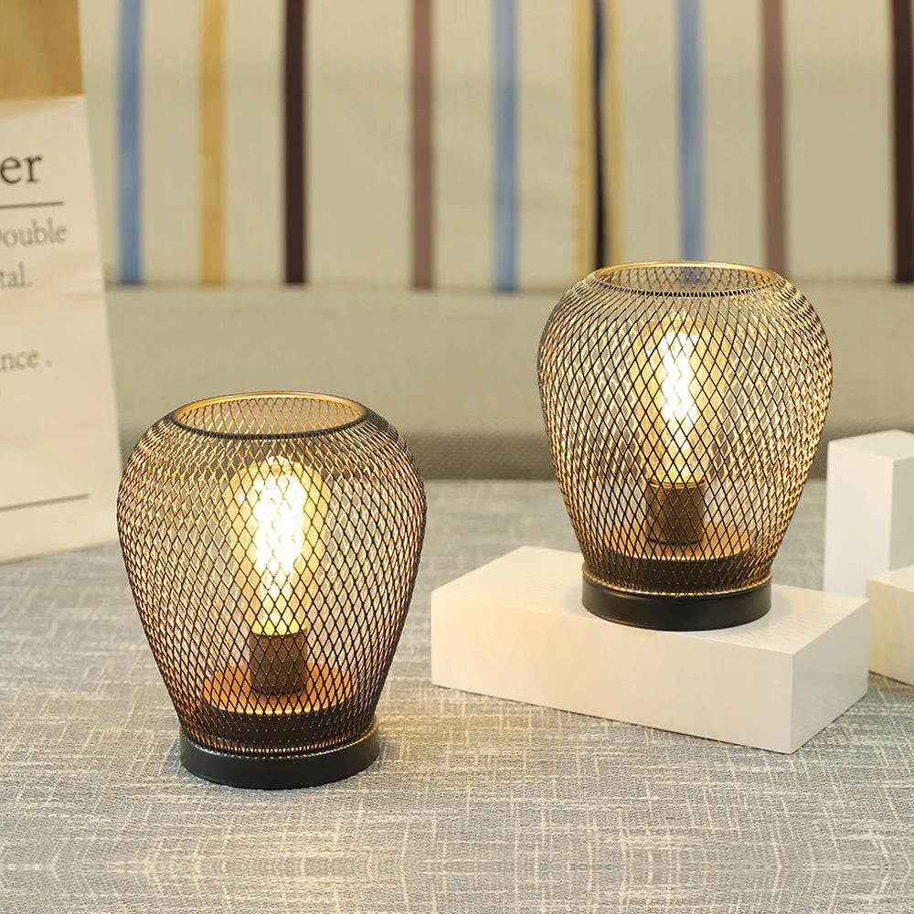 6.7" Tall Battery Powered Outdoor Table Lamp (Set of 2)