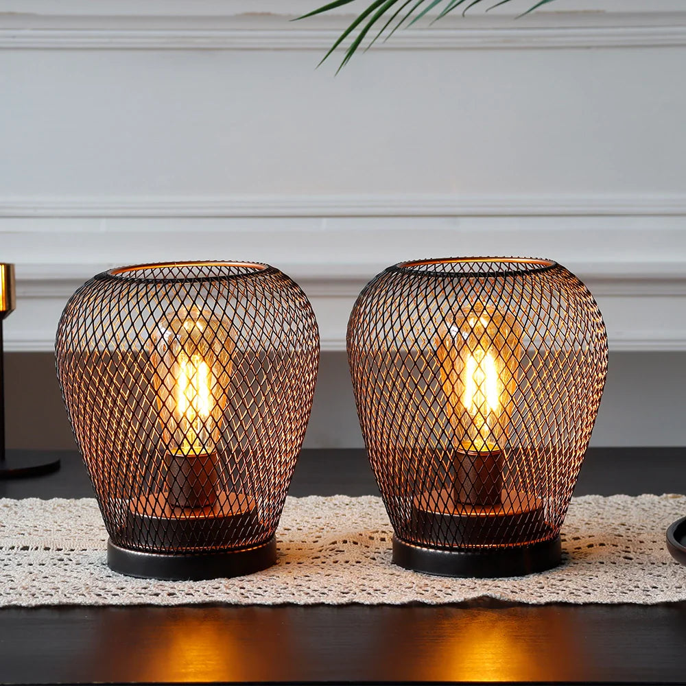 6.7" Tall Battery Powered Outdoor Table Lamp (Set of 2)