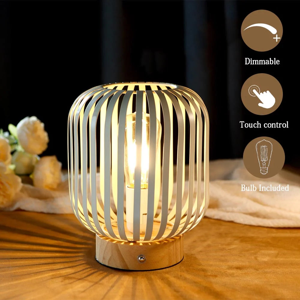 7.5"H Touch Bedside Rechargeable Lamp (Cylinder)