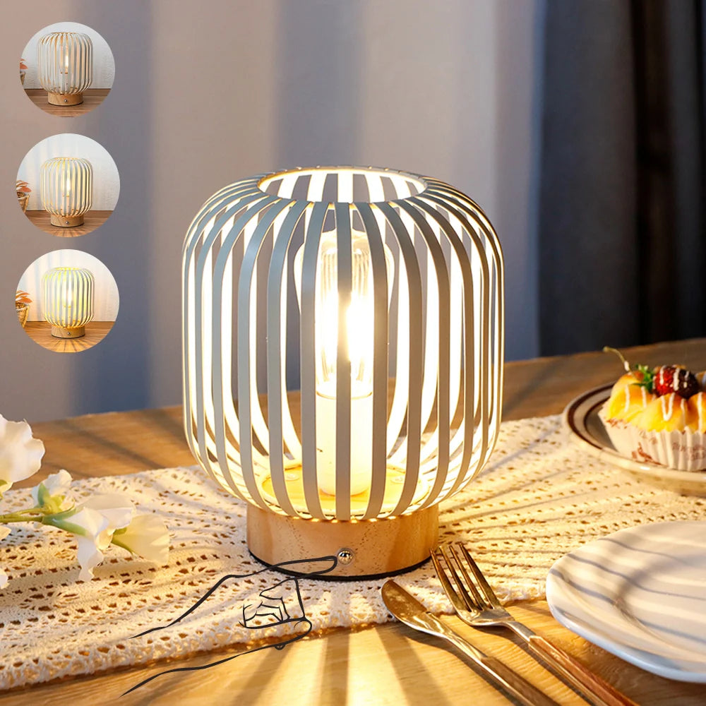 7.5"H Touch Bedside Rechargeable Lamp (Cylinder)