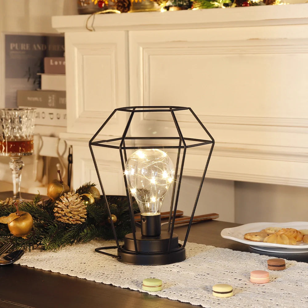 8.5" Tall Battery Powered Outdoor Table Lamp