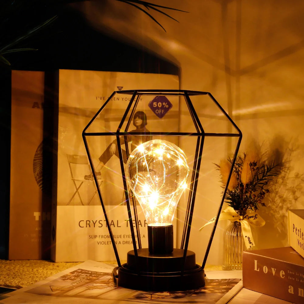 8.5" Tall Battery Powered Outdoor Table Lamp