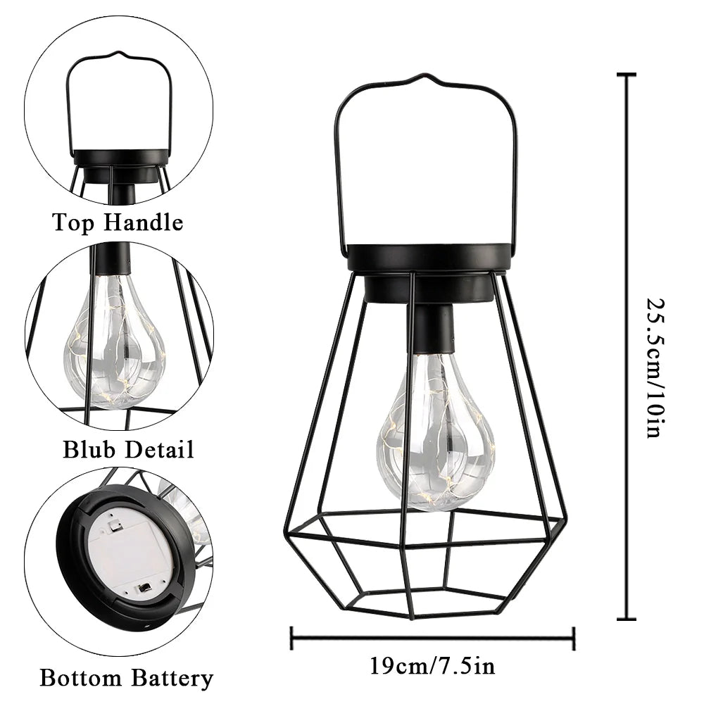 8.5" Tall Battery Powered Outdoor Table Lamp
