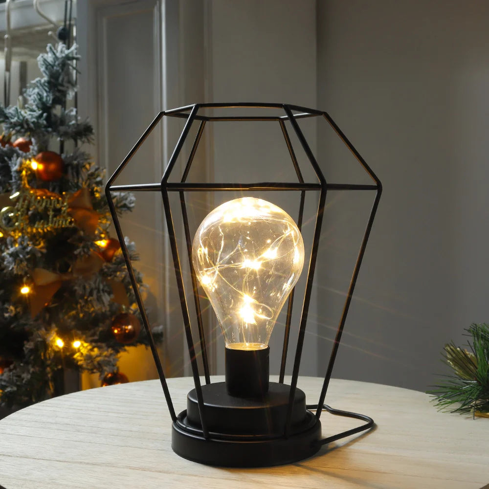 8.5" Tall Battery Powered Outdoor Table Lamp