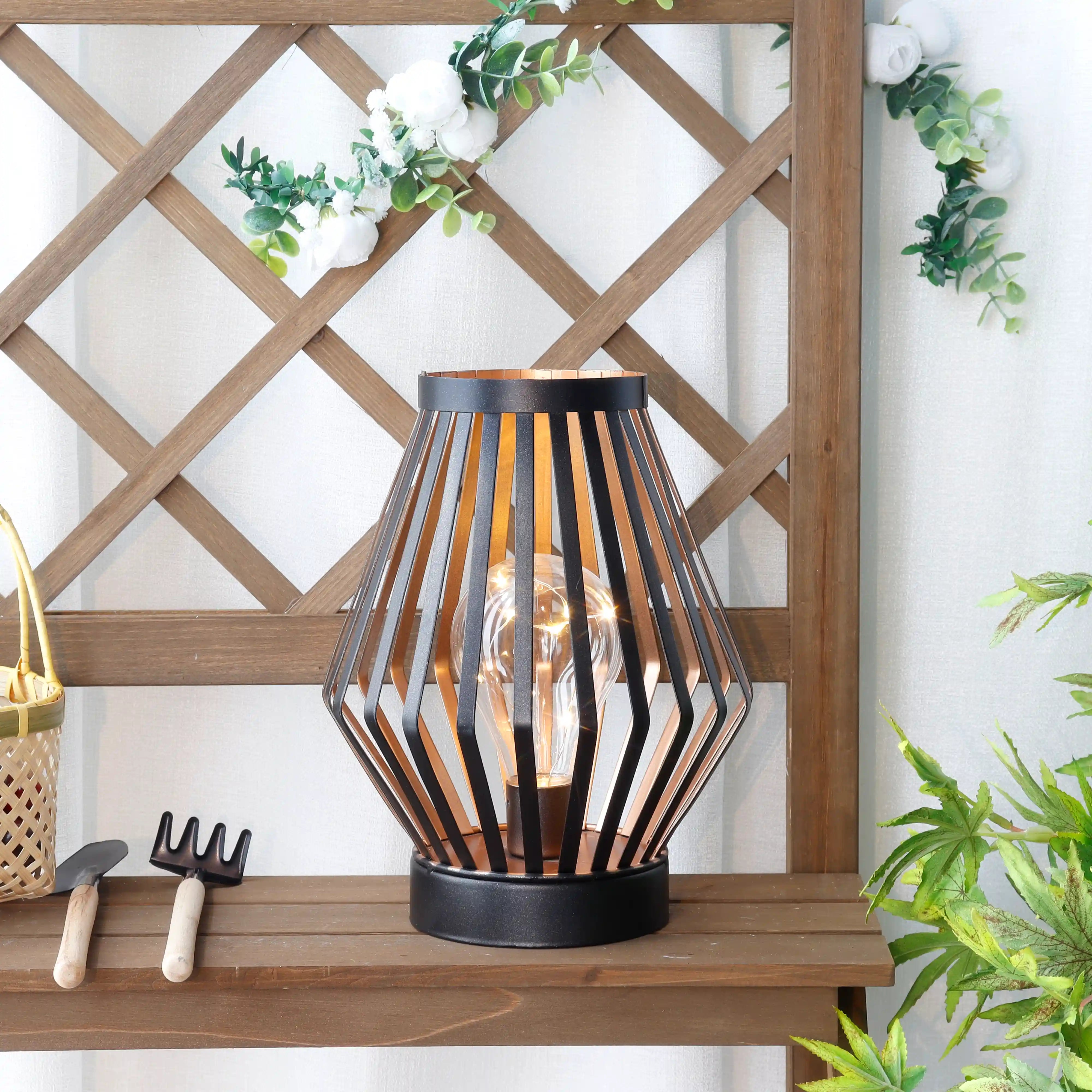8.7”H Tall Battery powered table lamp(Diamond)