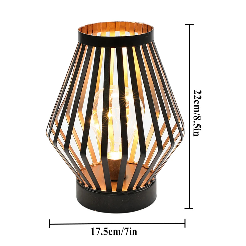 8.7”H Tall Battery powered table lamp(Diamond)