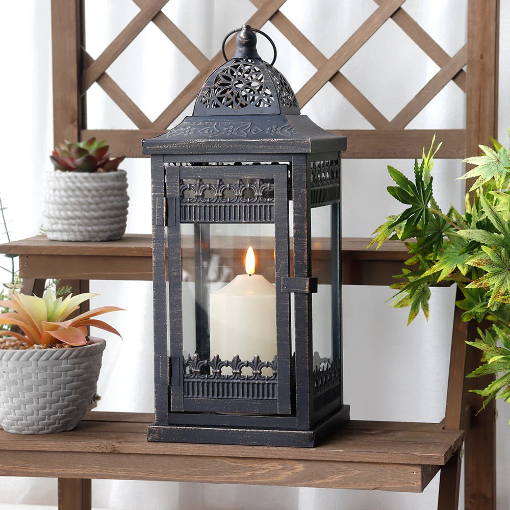 9.5"&14.5"&20" High Decorative Candle Lanterns ( Set of 3）