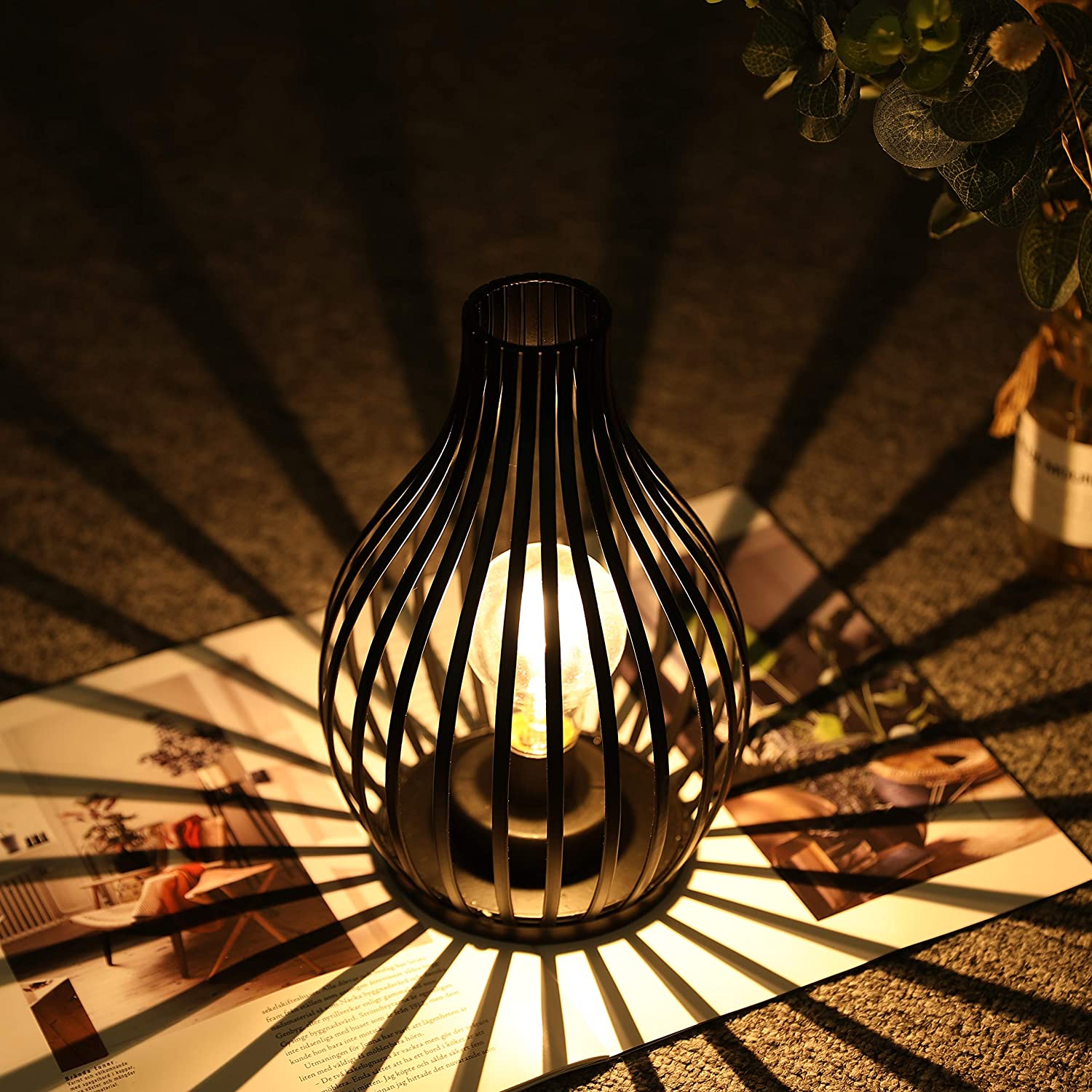 9.5''High Battery-Powered Table Lamp
