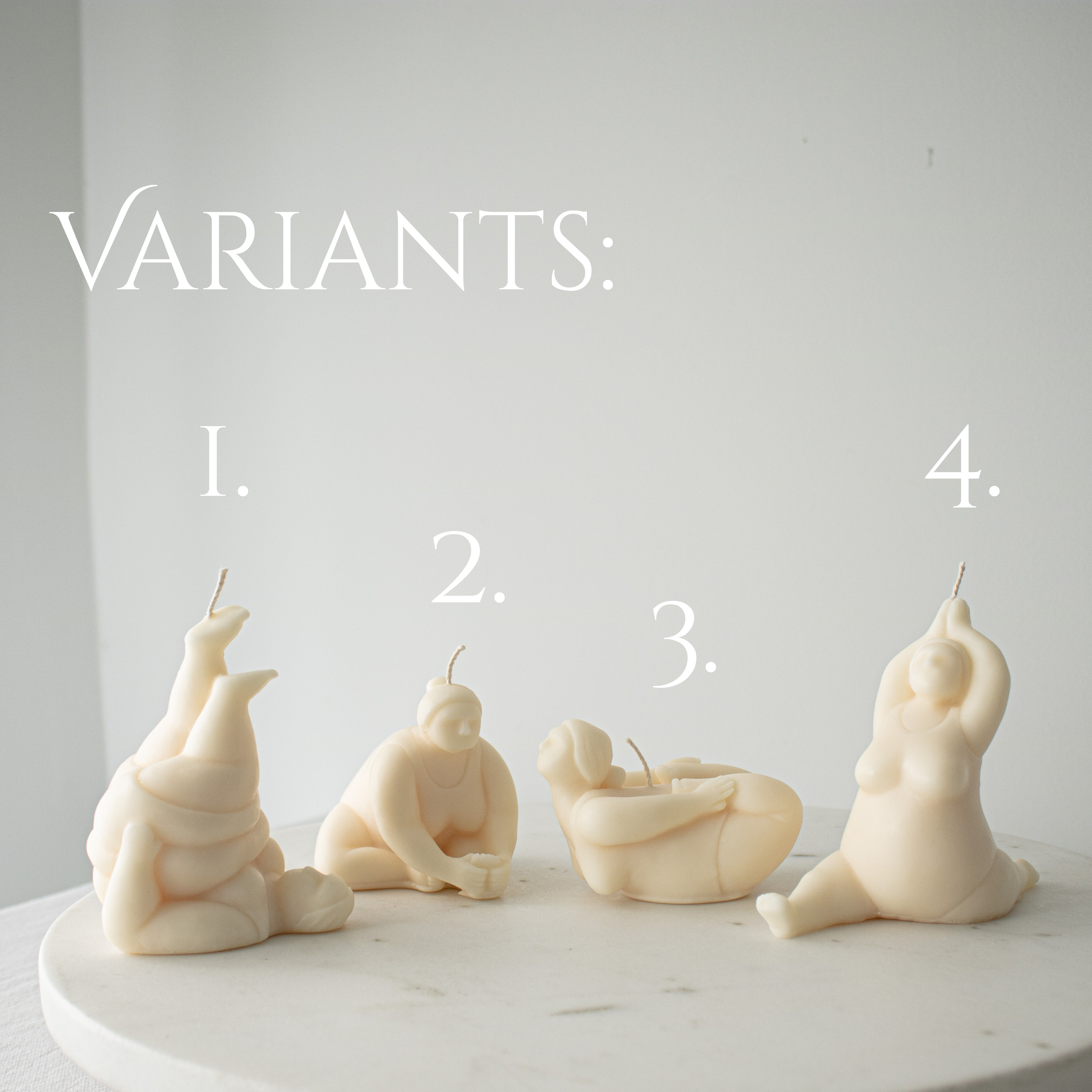 Abstract Woman Yoga Candles, Sculptural Yoga Candles
