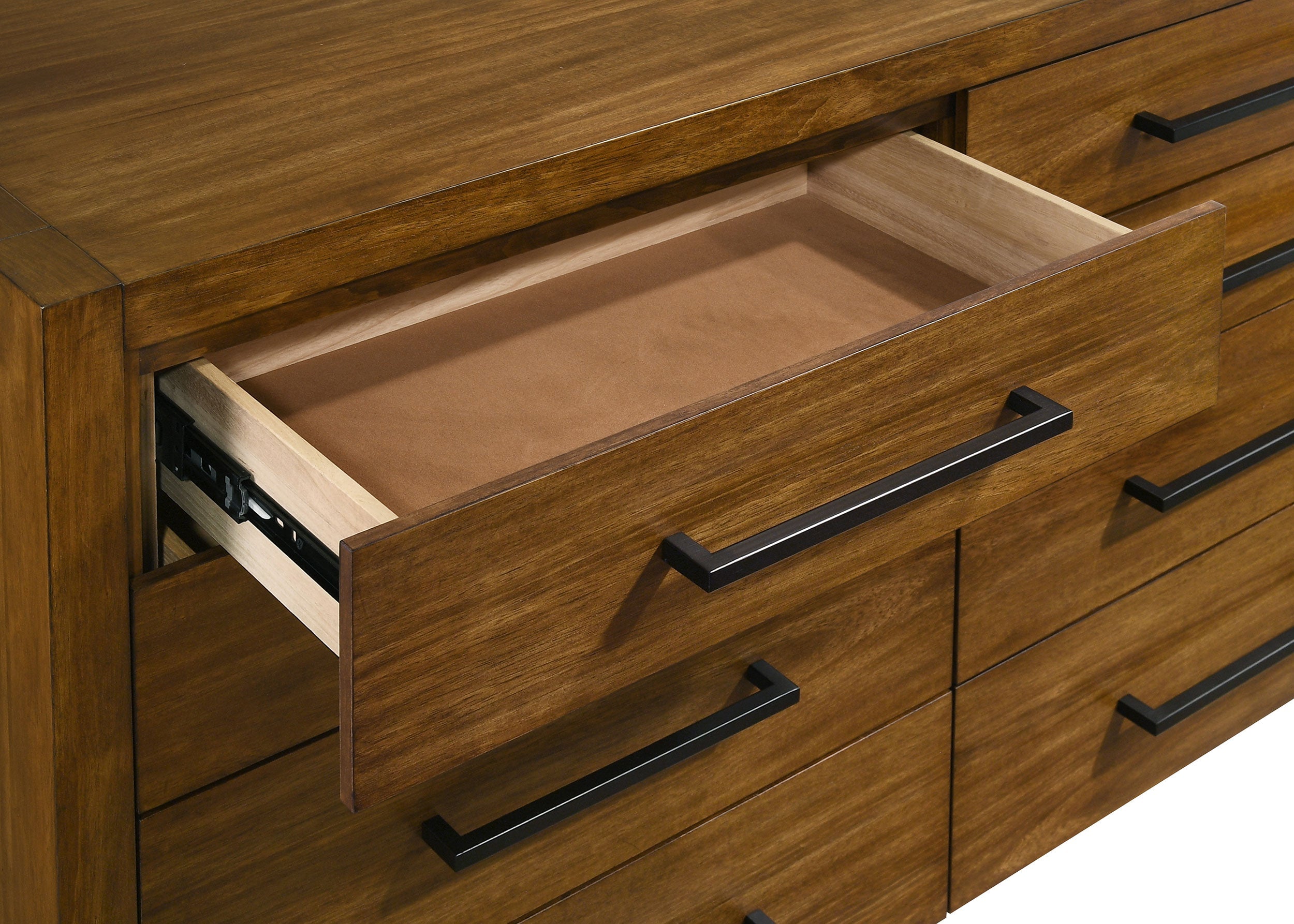 Adderley 8-drawer Bedroom Dresser and Mirror Warm Brown