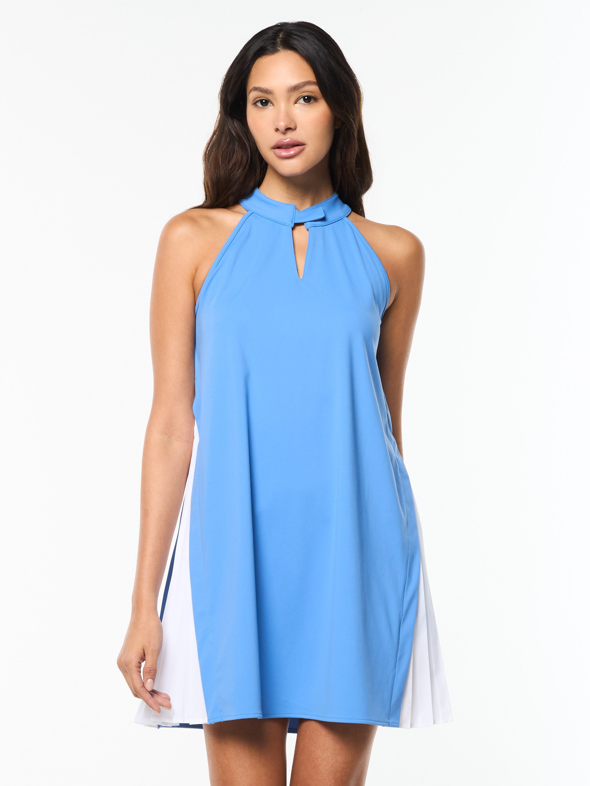Agata Halter-Neck Dress- Ultramarine