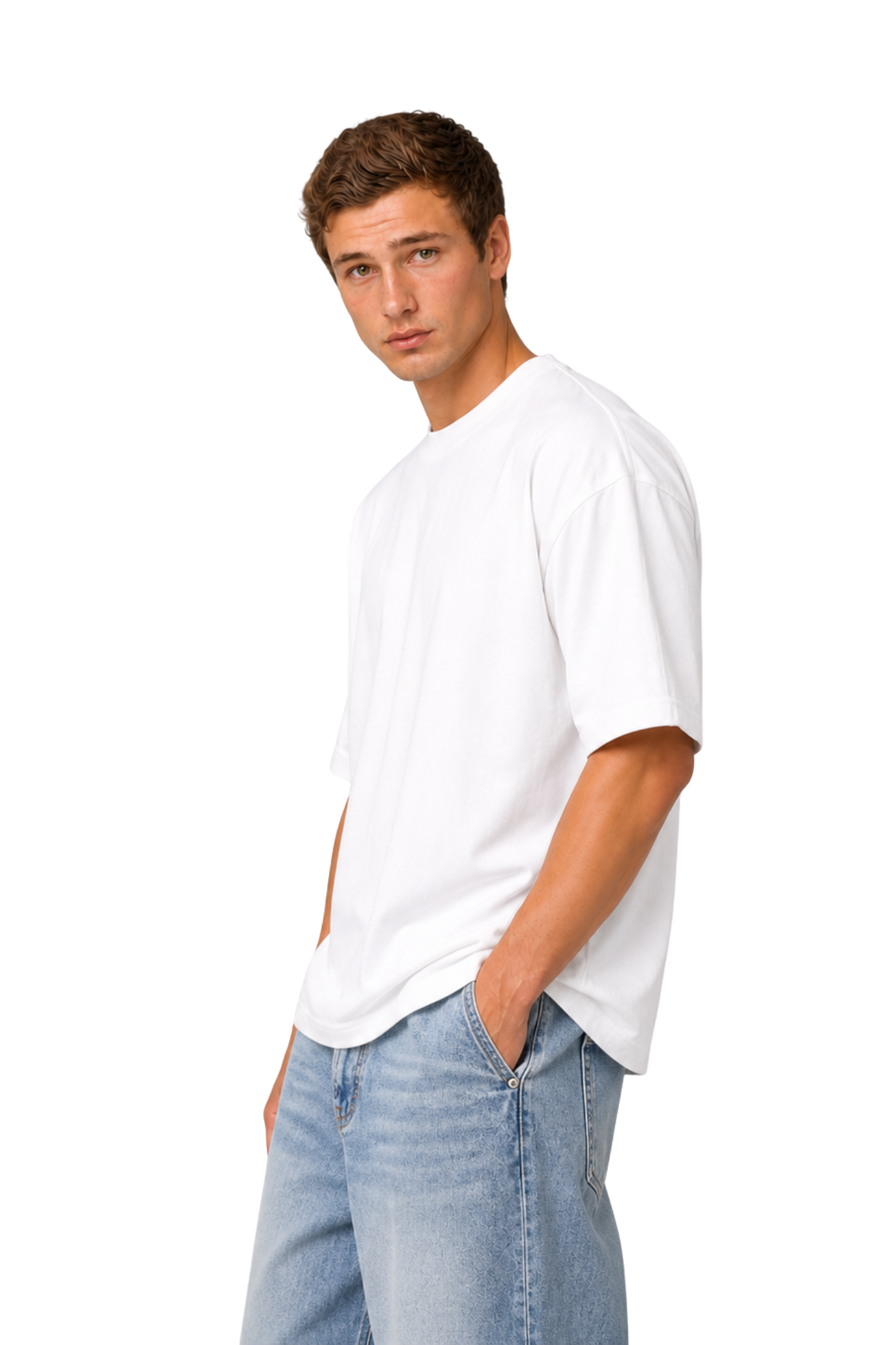 Airefinery Breathe — White Boxy-Fit Cotton T-Shirt