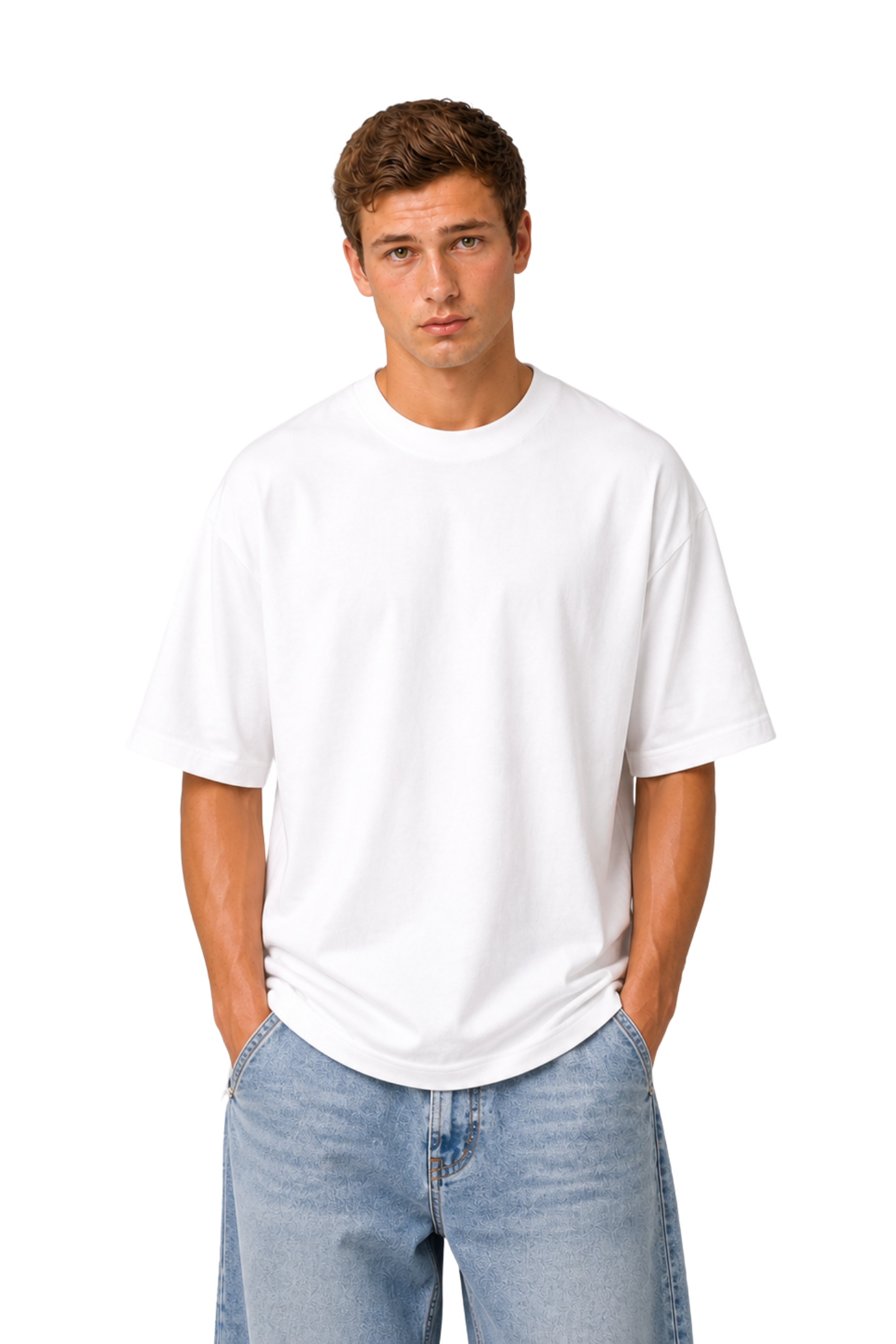 Airefinery Breathe — White Boxy-Fit Cotton T-Shirt