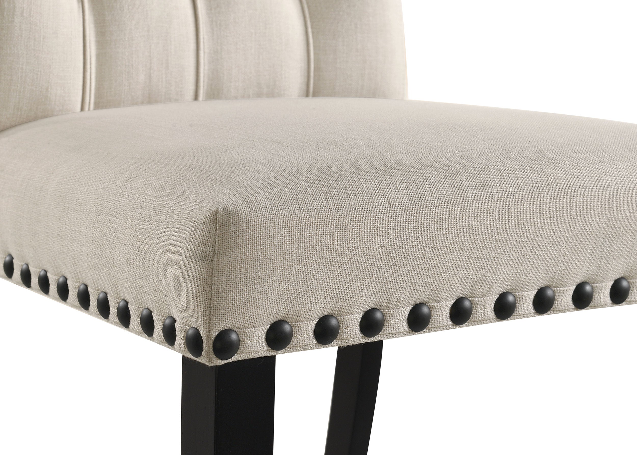 Alana Fabric Upholstered Dining Side Chair Beige (Set of 2)