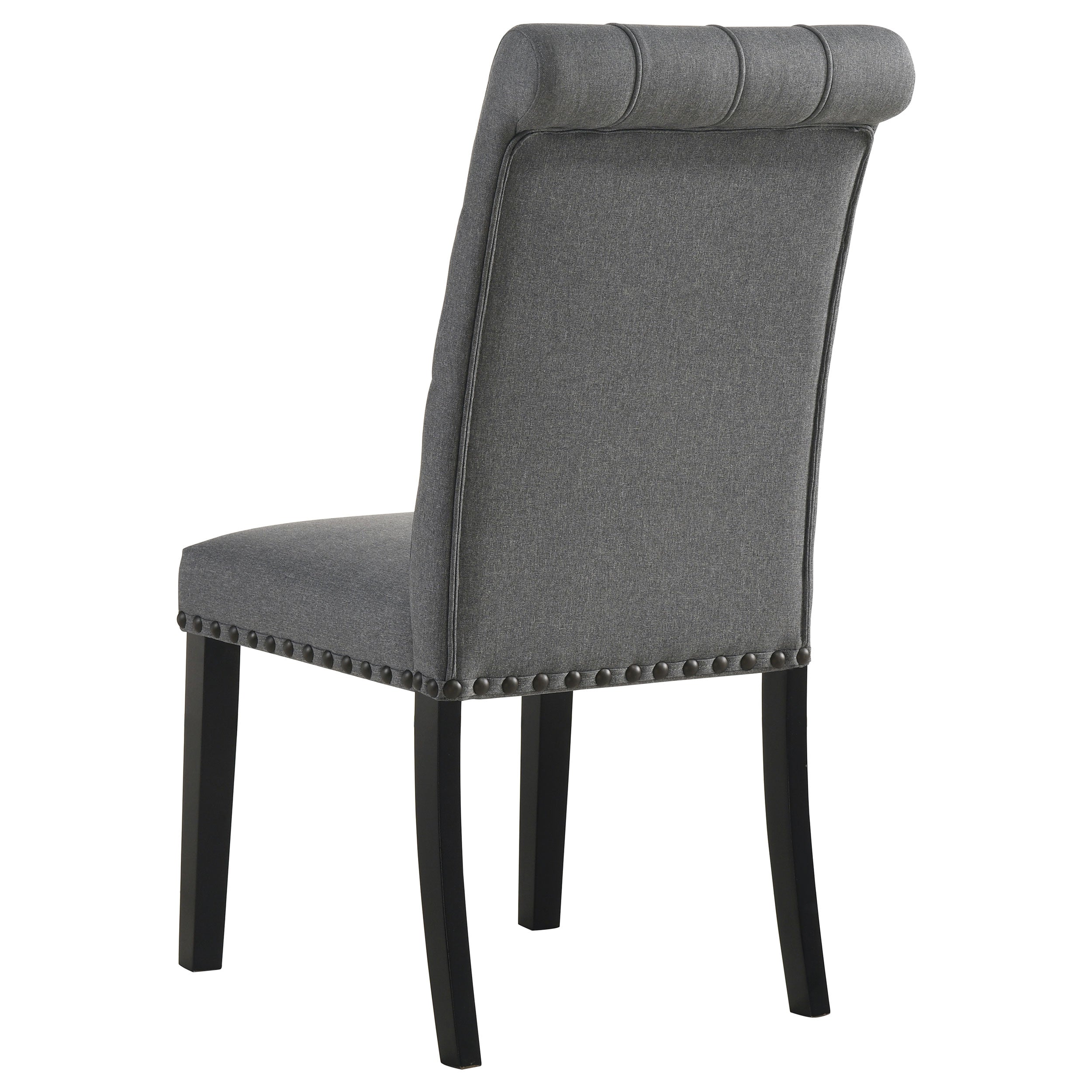 Alana Fabric Upholstered Dining Side Chair Grey (Set of 2)