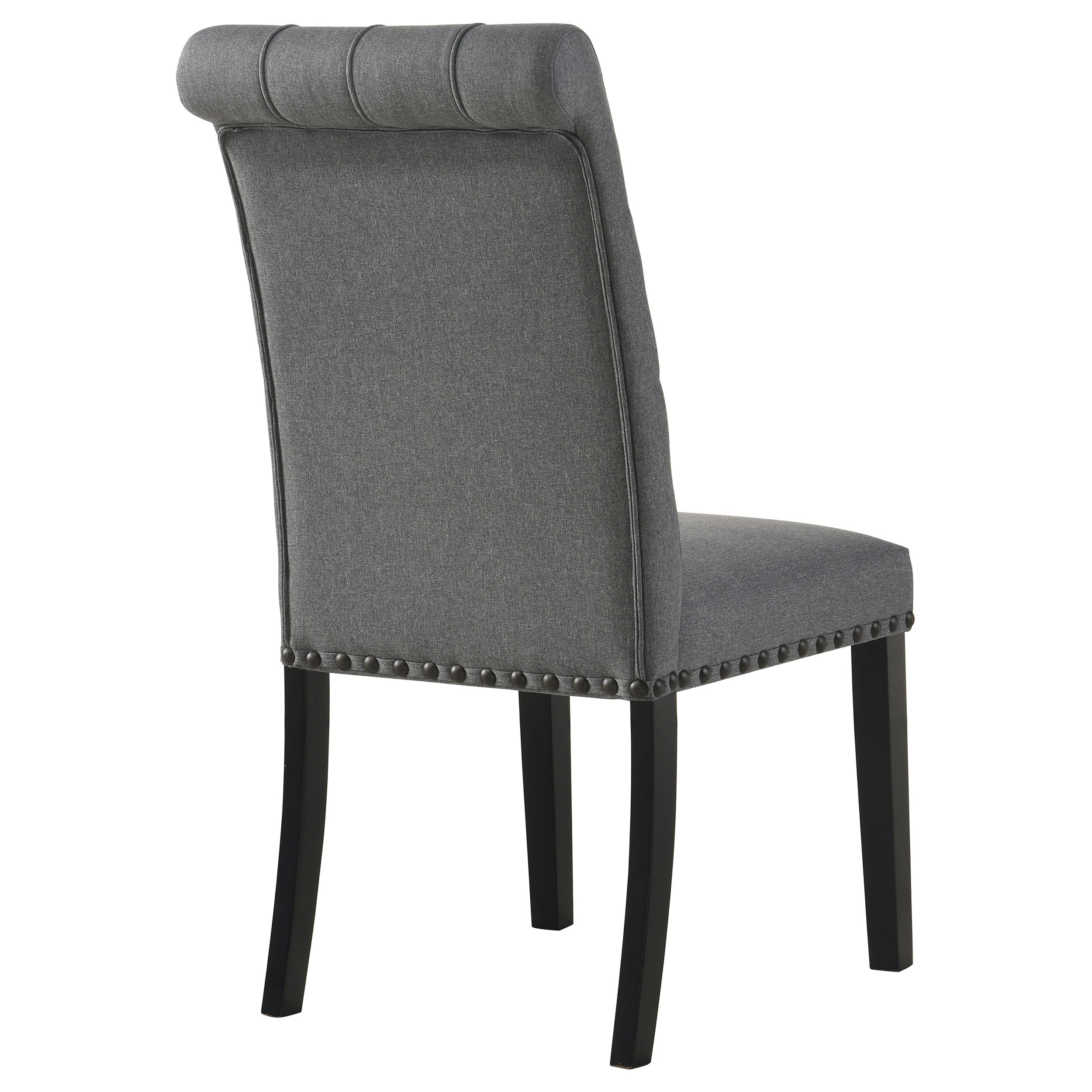 Alana Fabric Upholstered Dining Side Chair Grey (Set of 2)