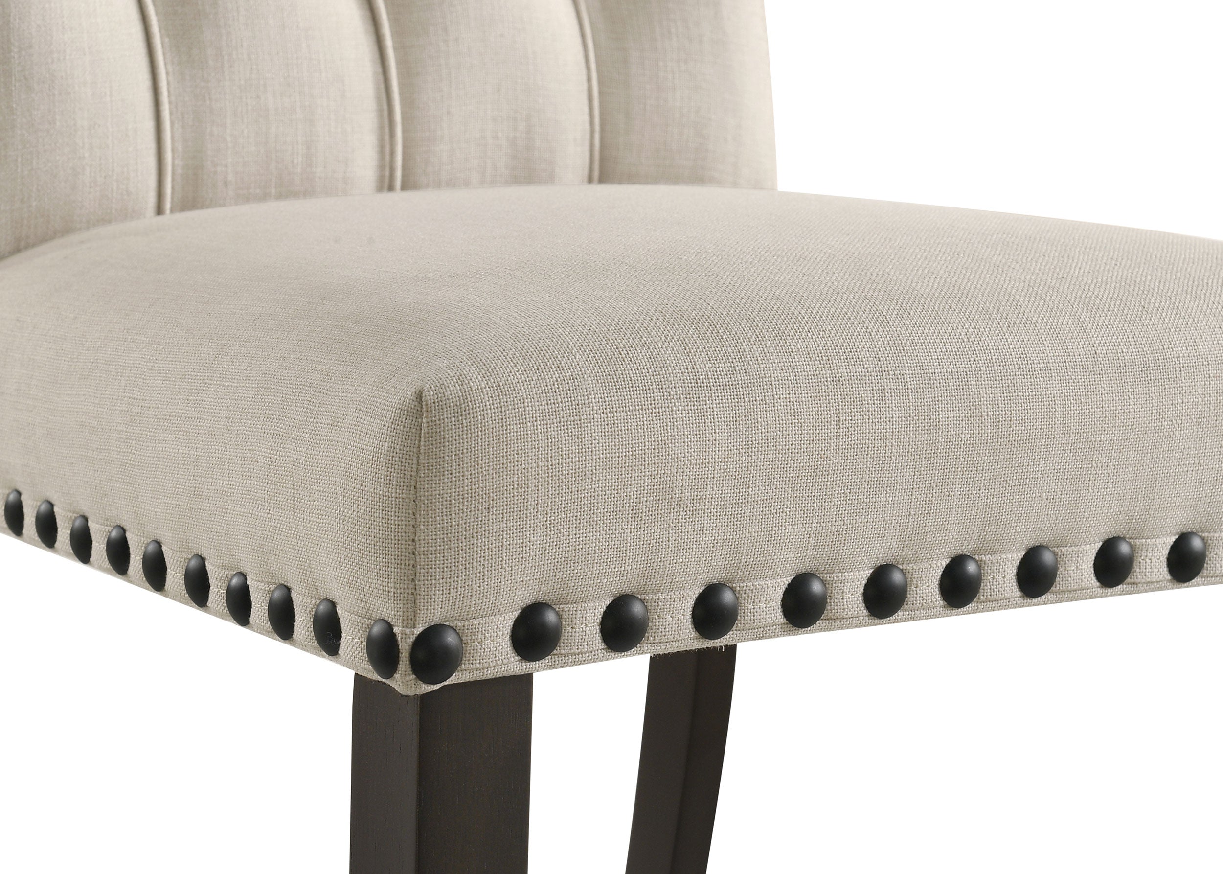 Alana Upholstered Dining Side Chair Beige Smokey Black (Set of 2)