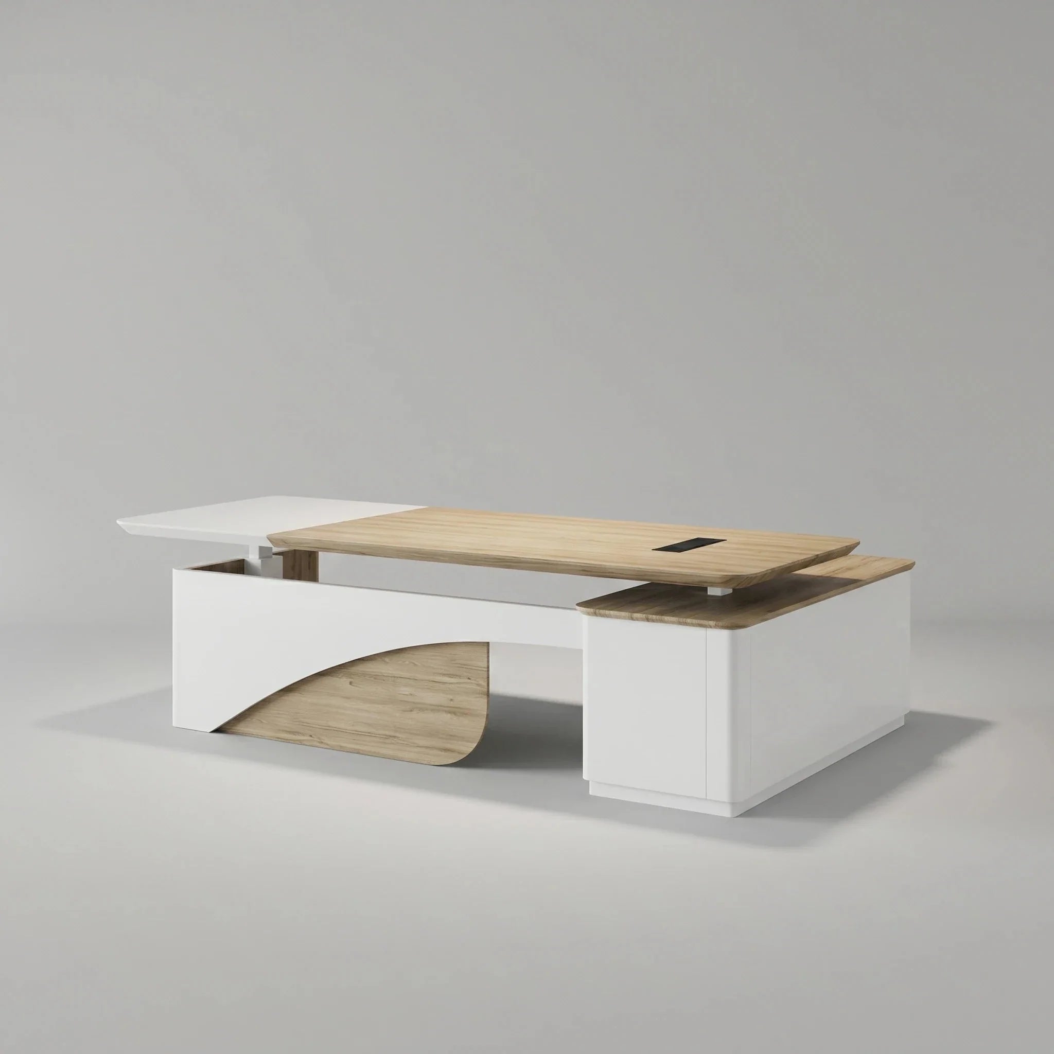 Albion · Executive L-Shaped Standing Desk, Adjustable Height