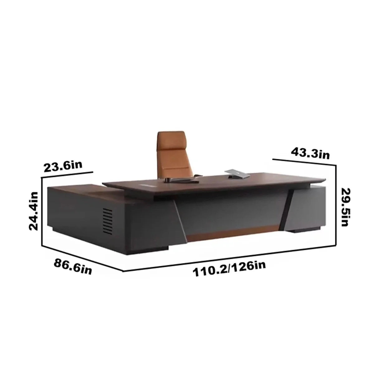 Alford · Modern L-Shaped Executive Desk