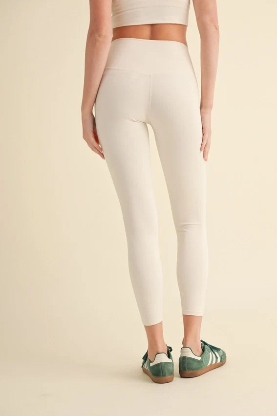 Aligned Performance High-Rise Leggings - Cream