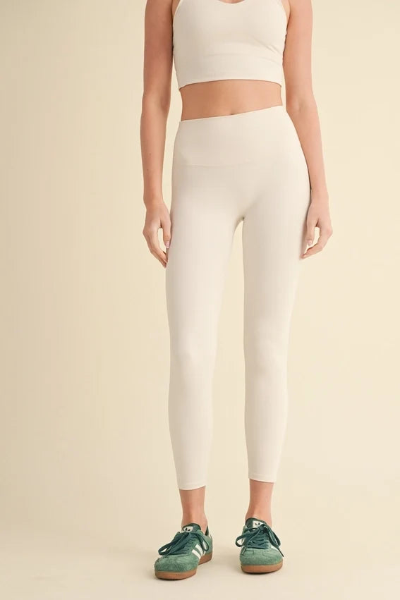 Aligned Performance High-Rise Leggings - Cream