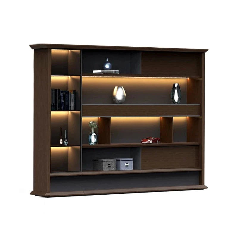 Altus · Office Library Wall Shelves w/ Integrated Lighting