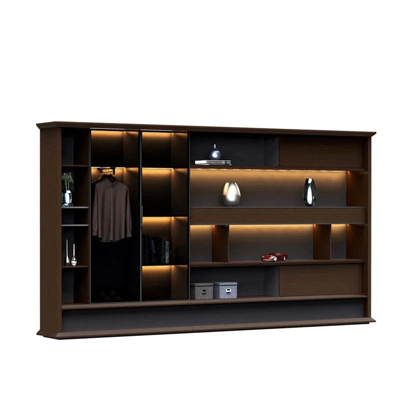 Altus · Office Library Wall Shelves w/ Integrated Lighting