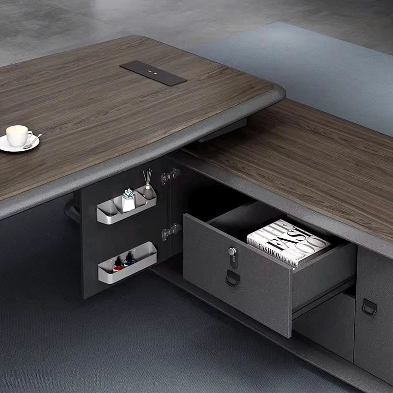 Alwin · Modern L-Shaped Executive Desk