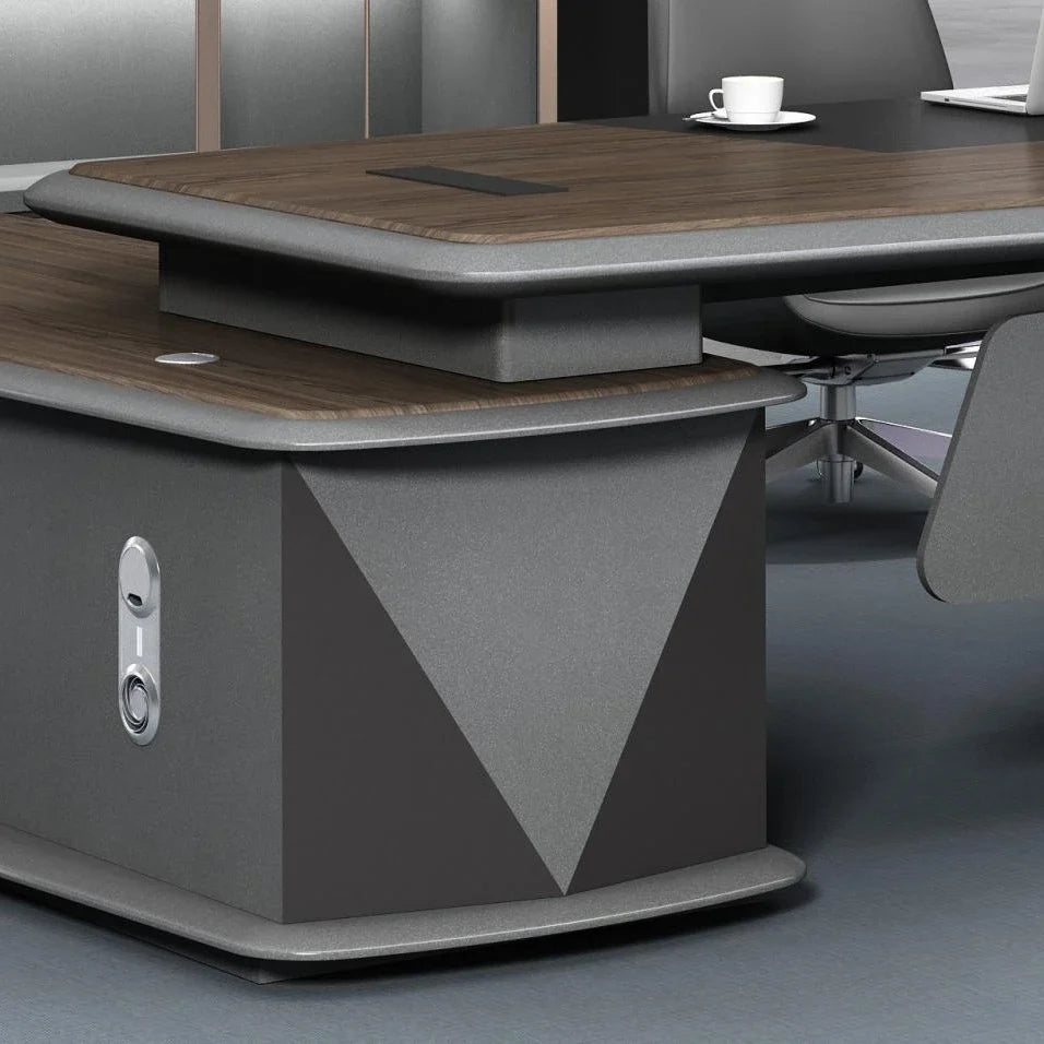 Alwin · Modern L-Shaped Executive Desk