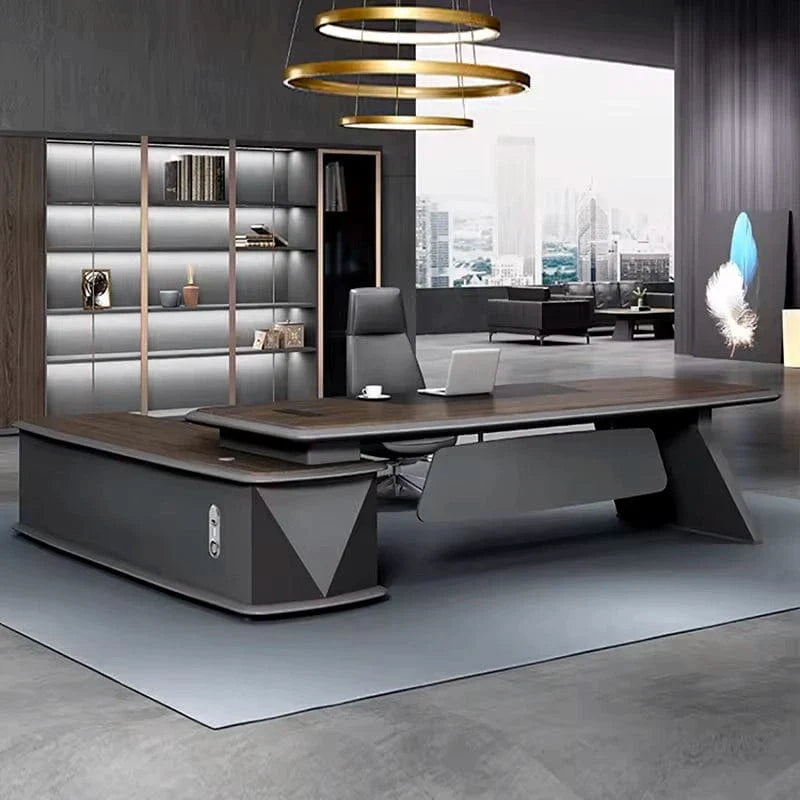 Alwin · Modern L-Shaped Executive Desk