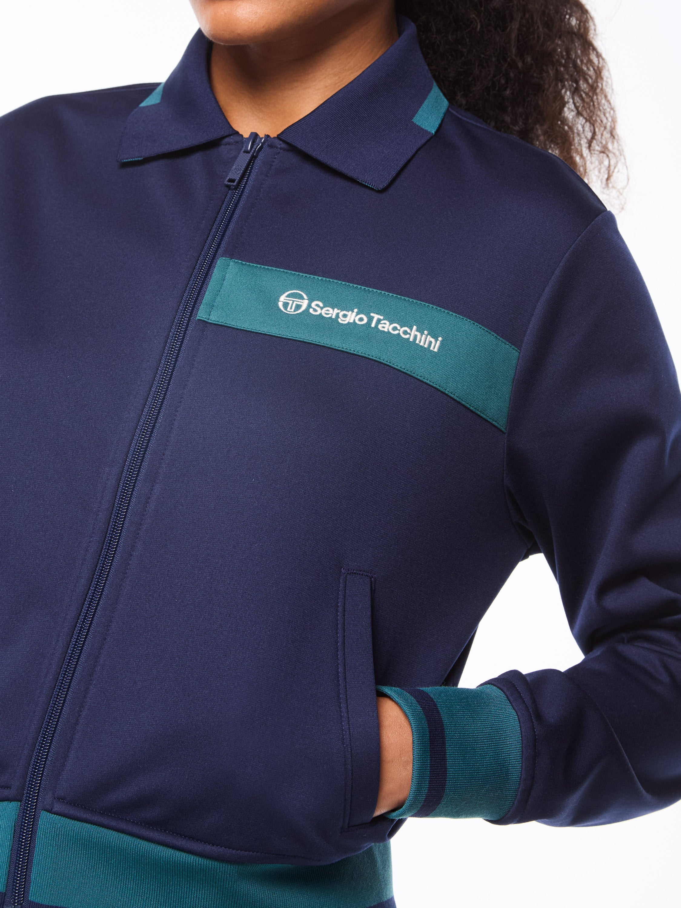 Amara Track Jacket-Maritime Blue