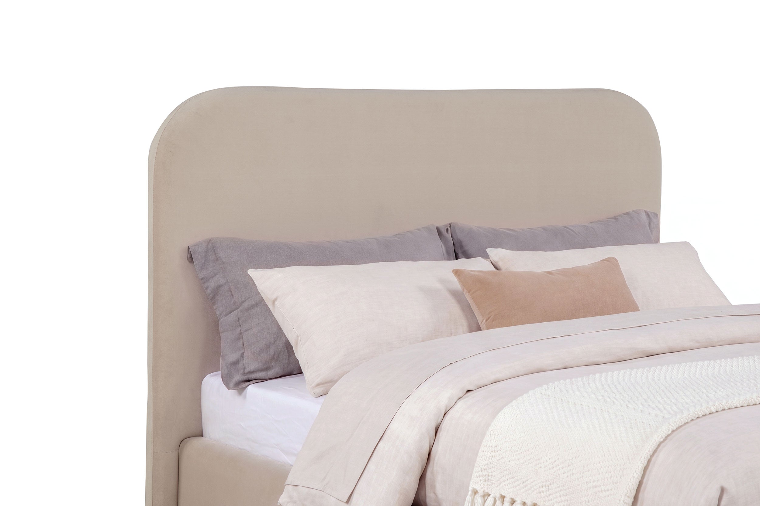 Anders Upholstered Full Storage Lift Platform Bed Beige