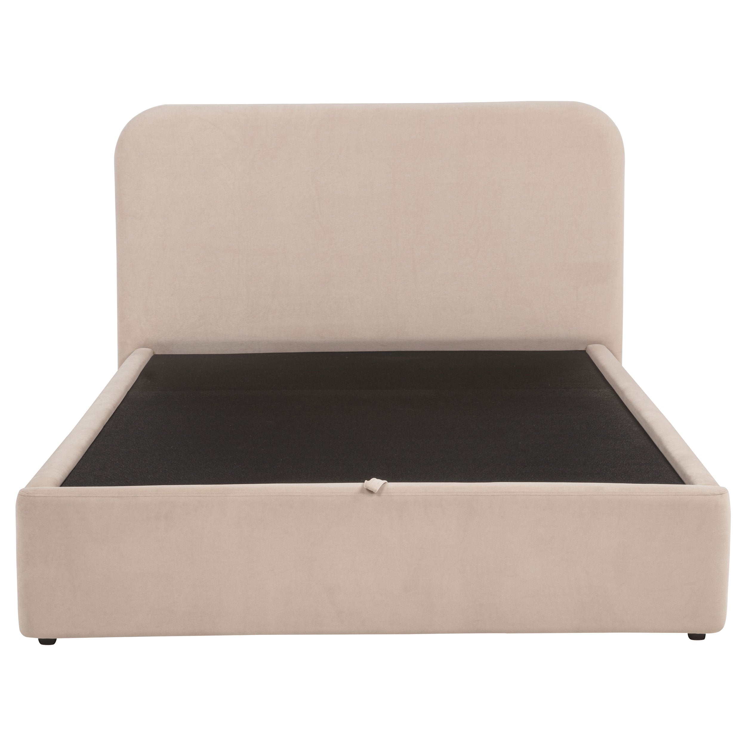 Anders Upholstered Queen Storage Lift Platform Bed Beige