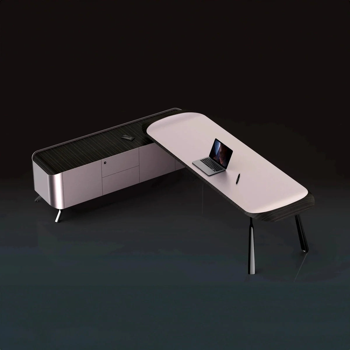 Apexa · Luxury L-Shaped Executive Desk