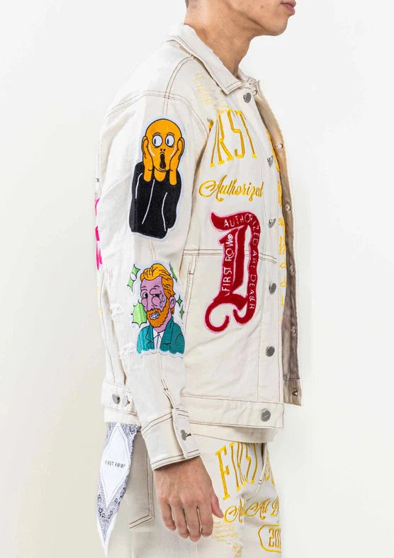 Art Dealer Graphic Nostalgic Fit Trucker Jacket