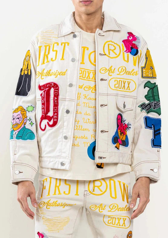 Art Dealer Graphic Nostalgic Fit Trucker Jacket