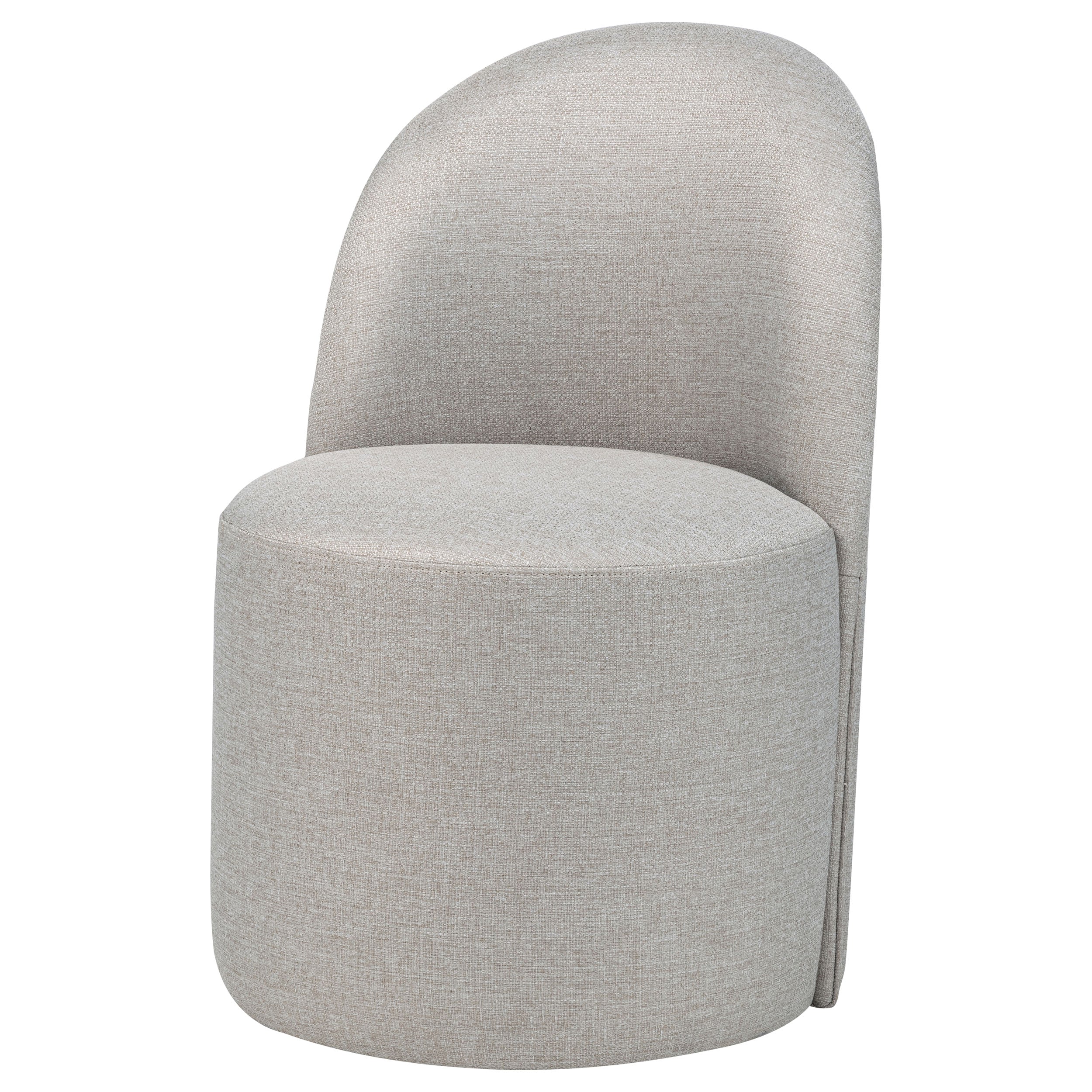 Aubrey Upholstered Barrel Dining Side Chair Beige (Set of 2)