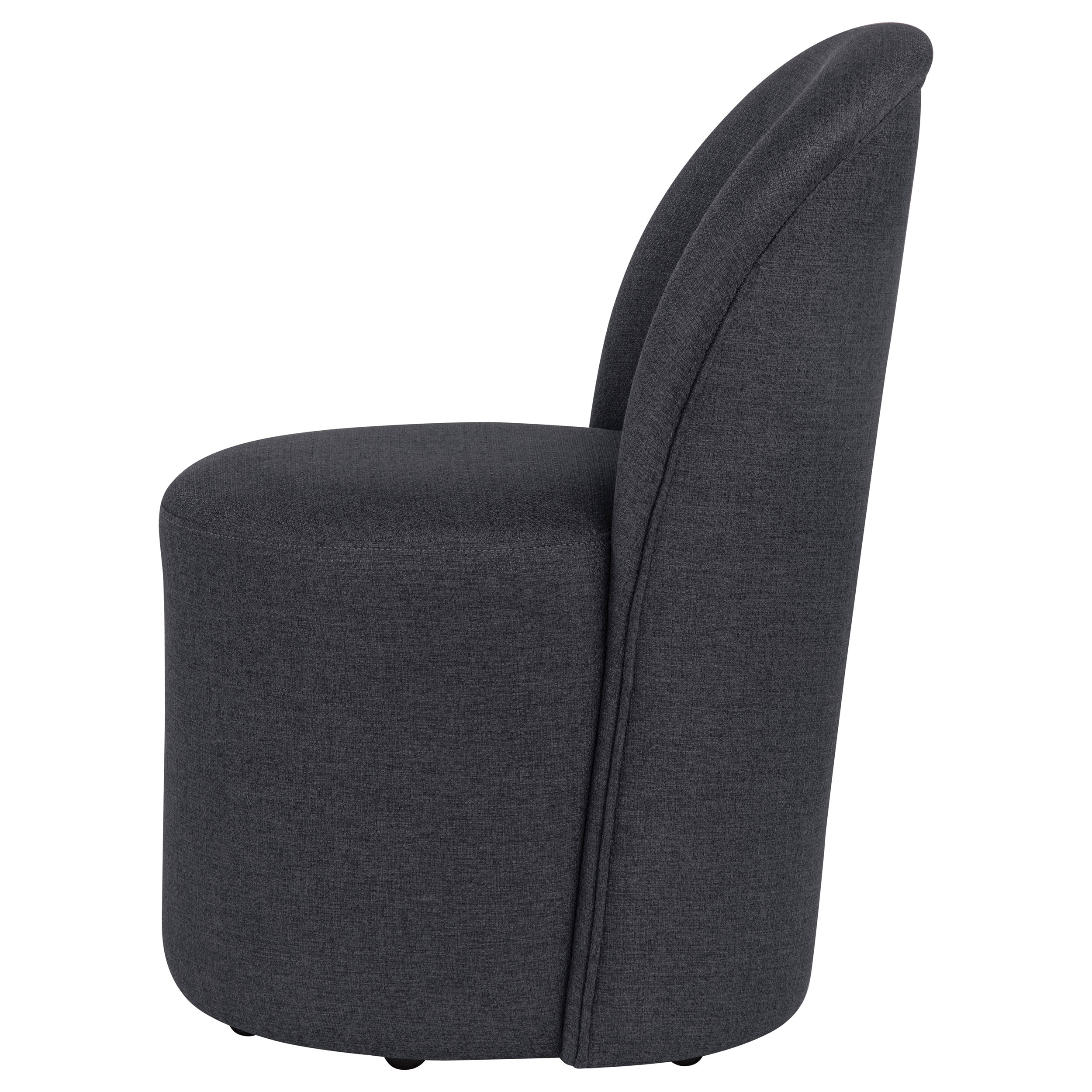Aubrey Upholstered Barrel Dining Side Chair Charcoal (Set of 2)