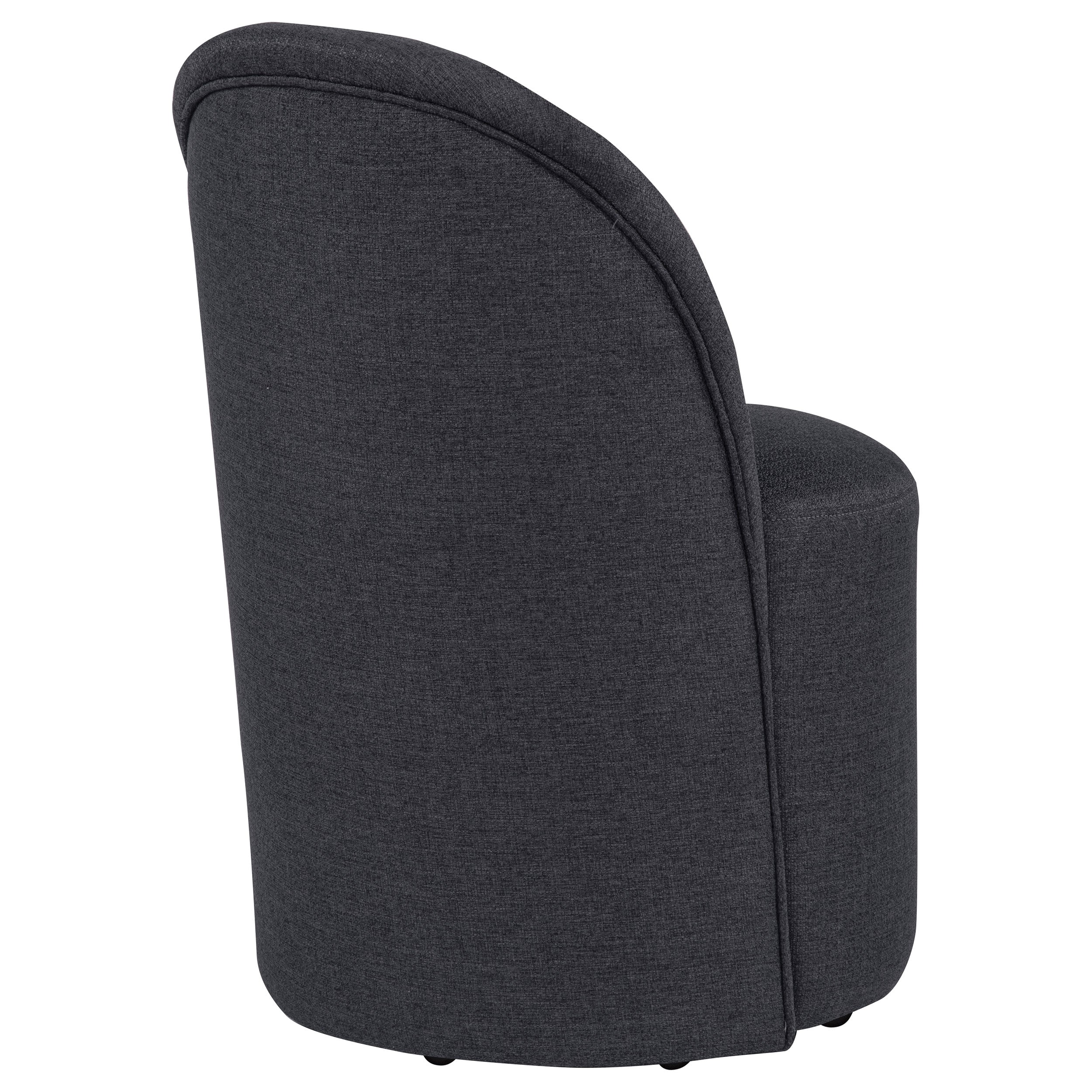 Aubrey Upholstered Barrel Dining Side Chair Charcoal (Set of 2)