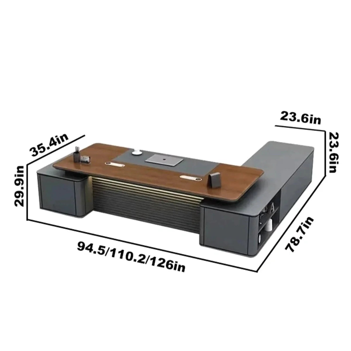 Audley · Modern L-Shaped Executive Desk