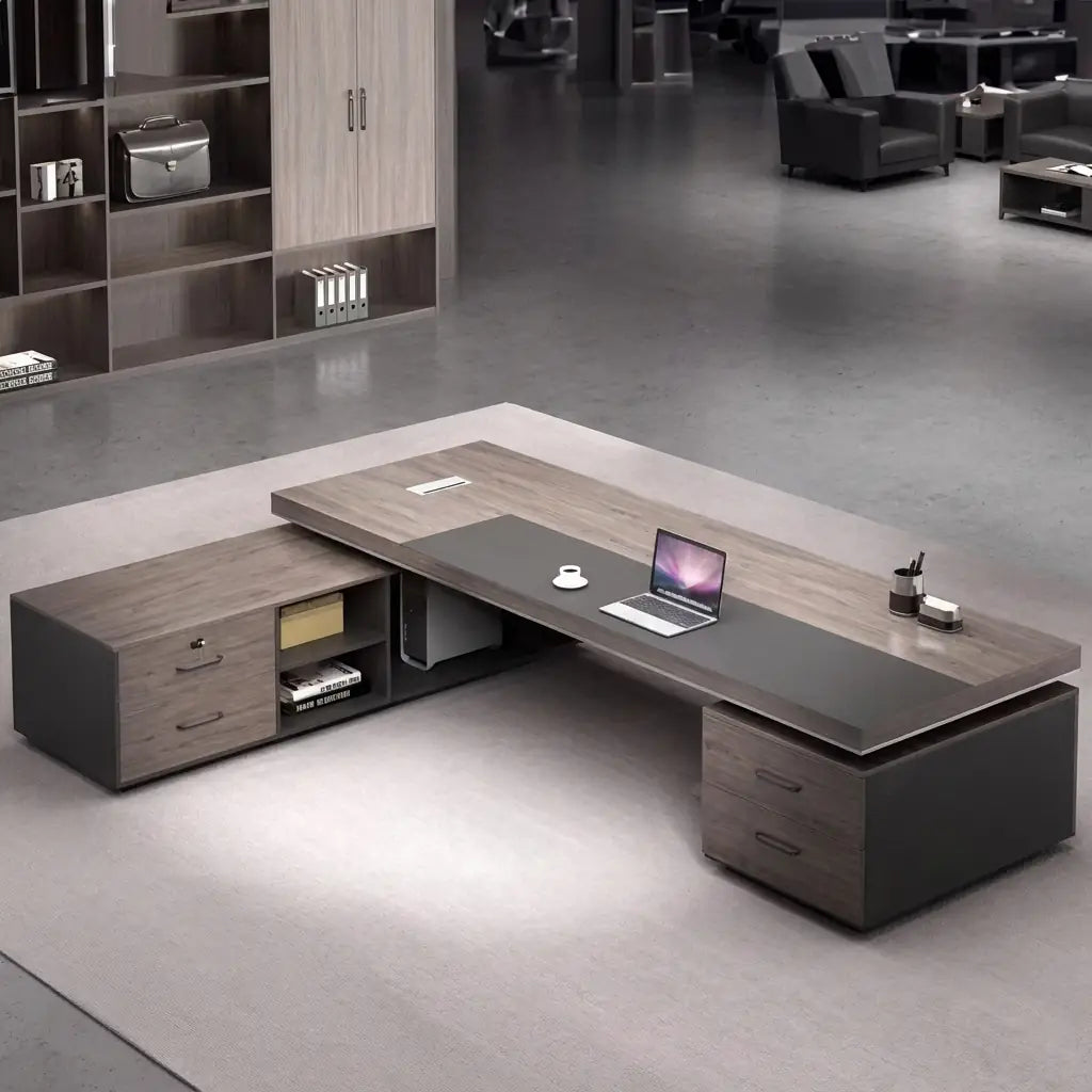 August · Modern Executive L-Shaped Desk