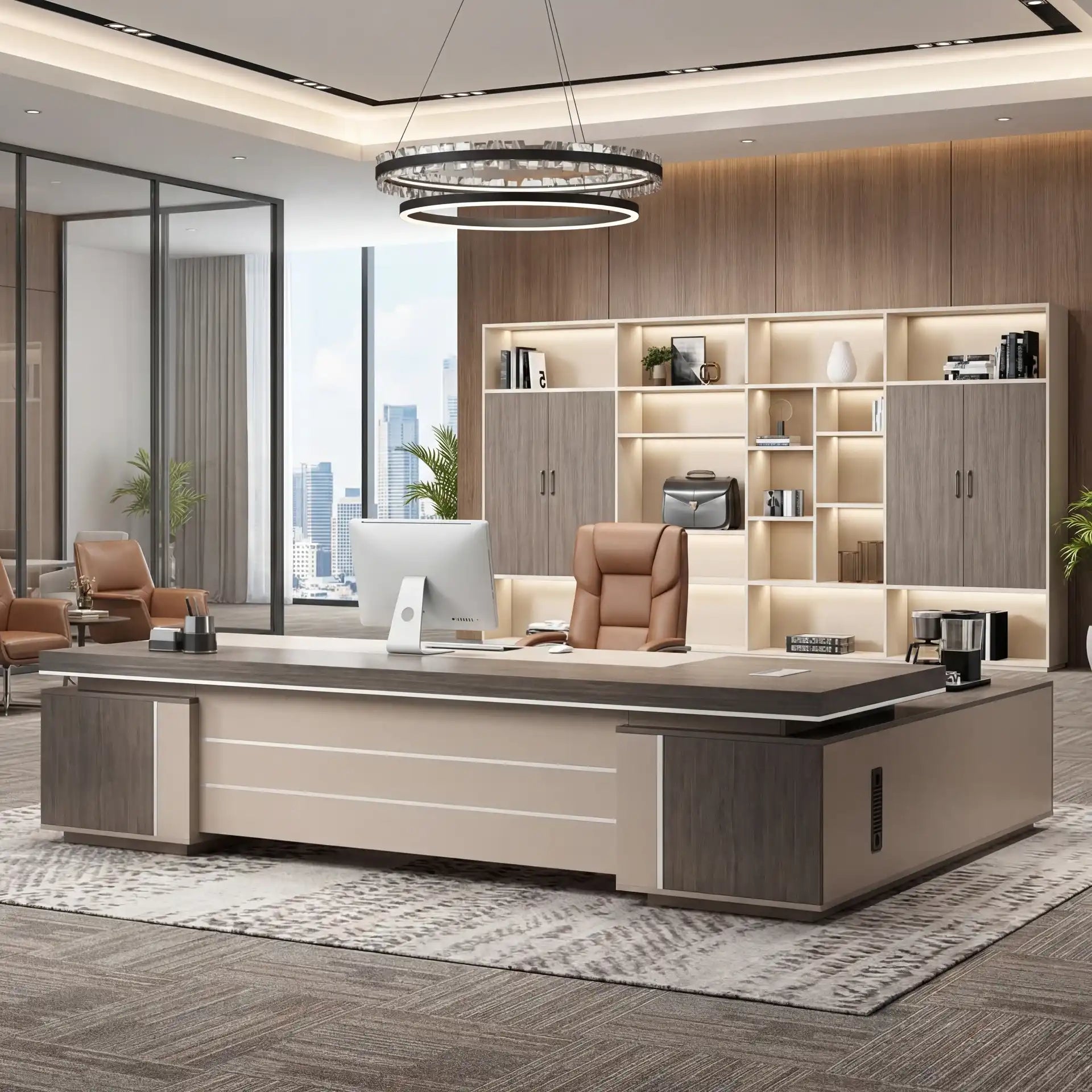 August · Modern Executive L-Shaped Desk