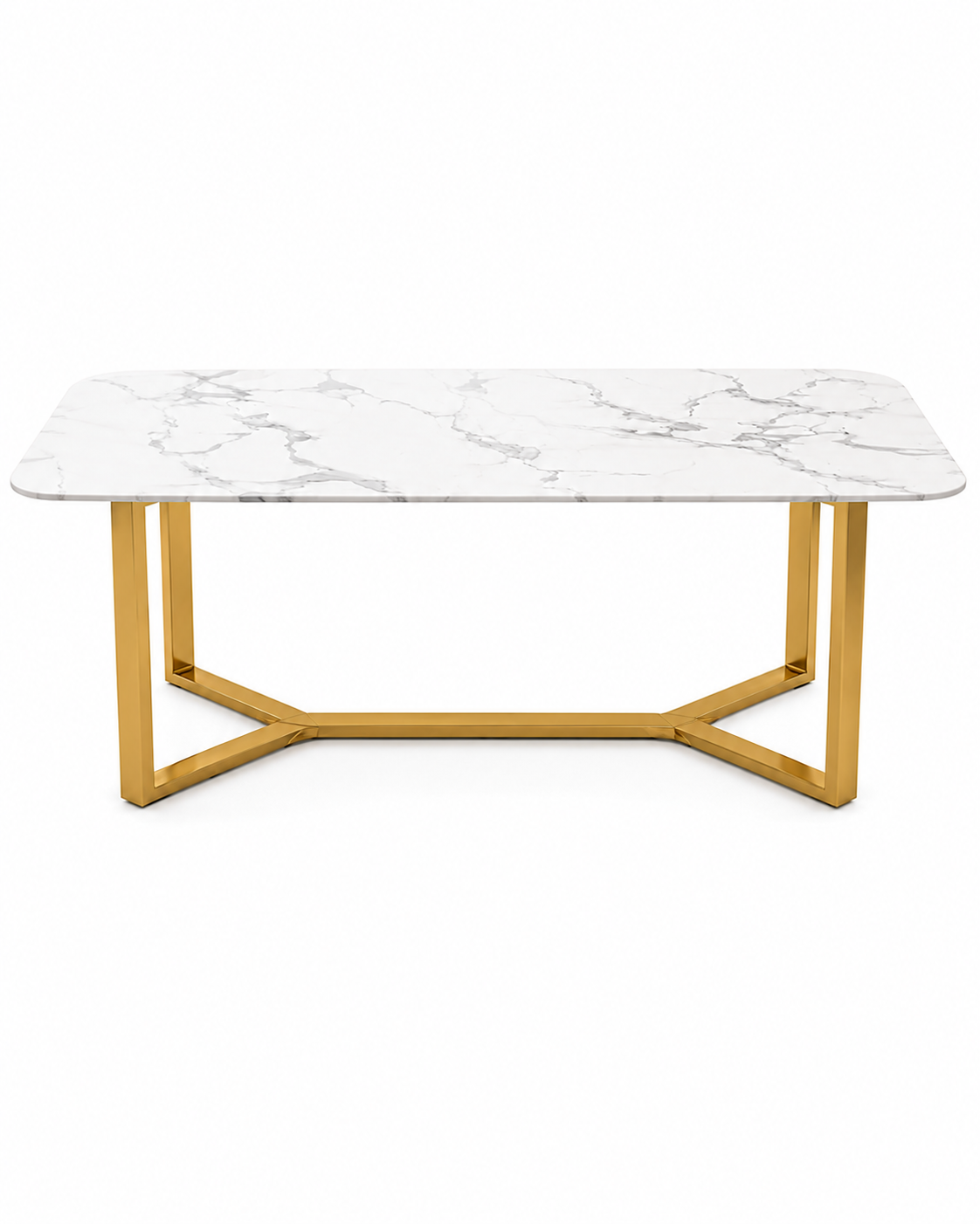 Aurum Marble & Steel Luxe Dining Table