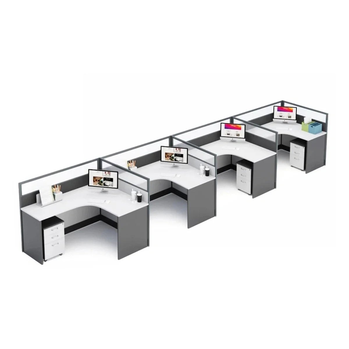 Averon · L-Shaped Cubicle Workstation