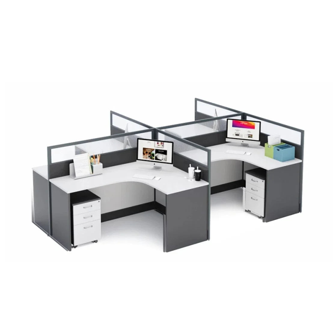 Averon · L-Shaped Cubicle Workstation