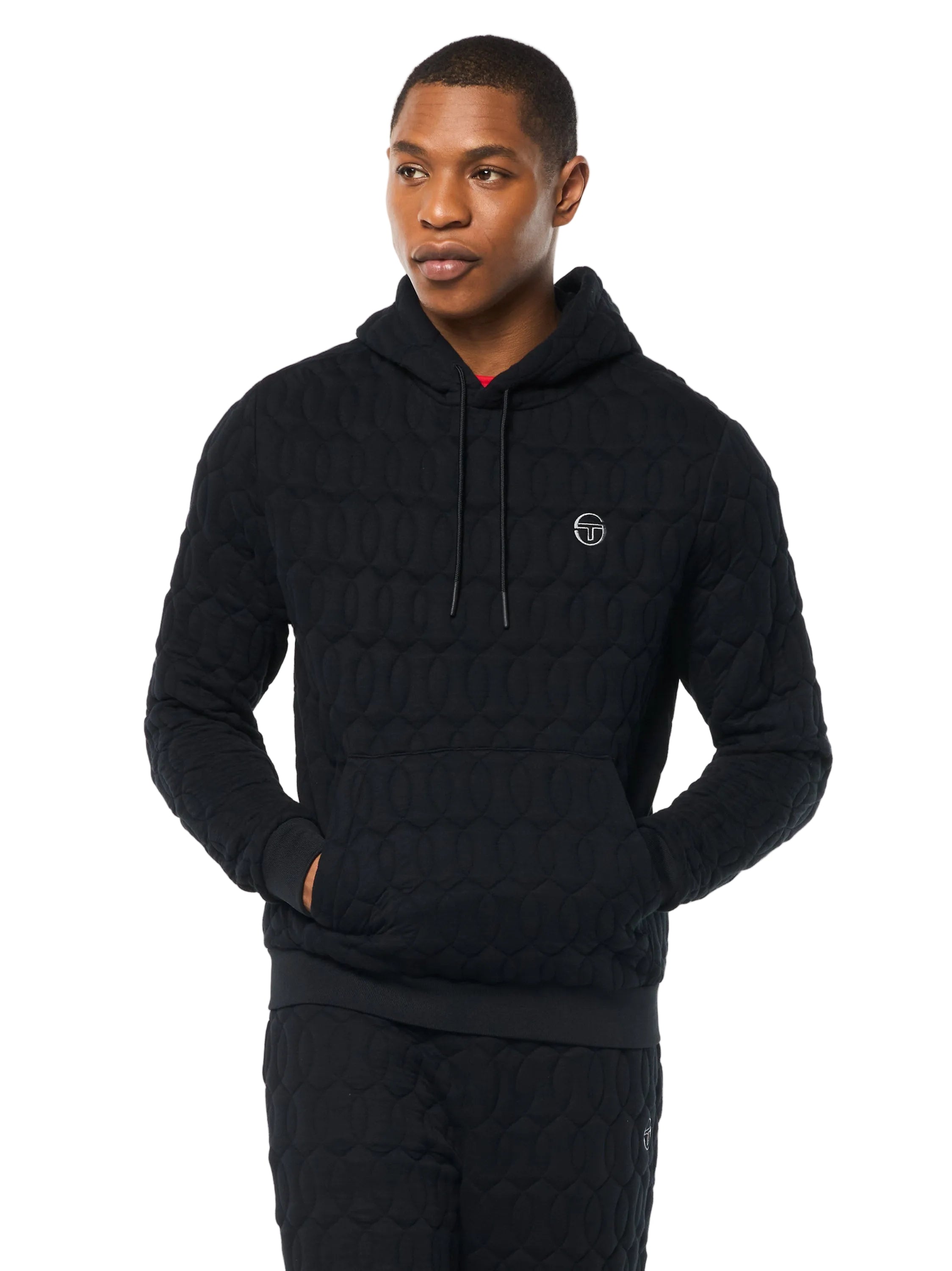 Aversa Quilted Hoodie- Black Beauty