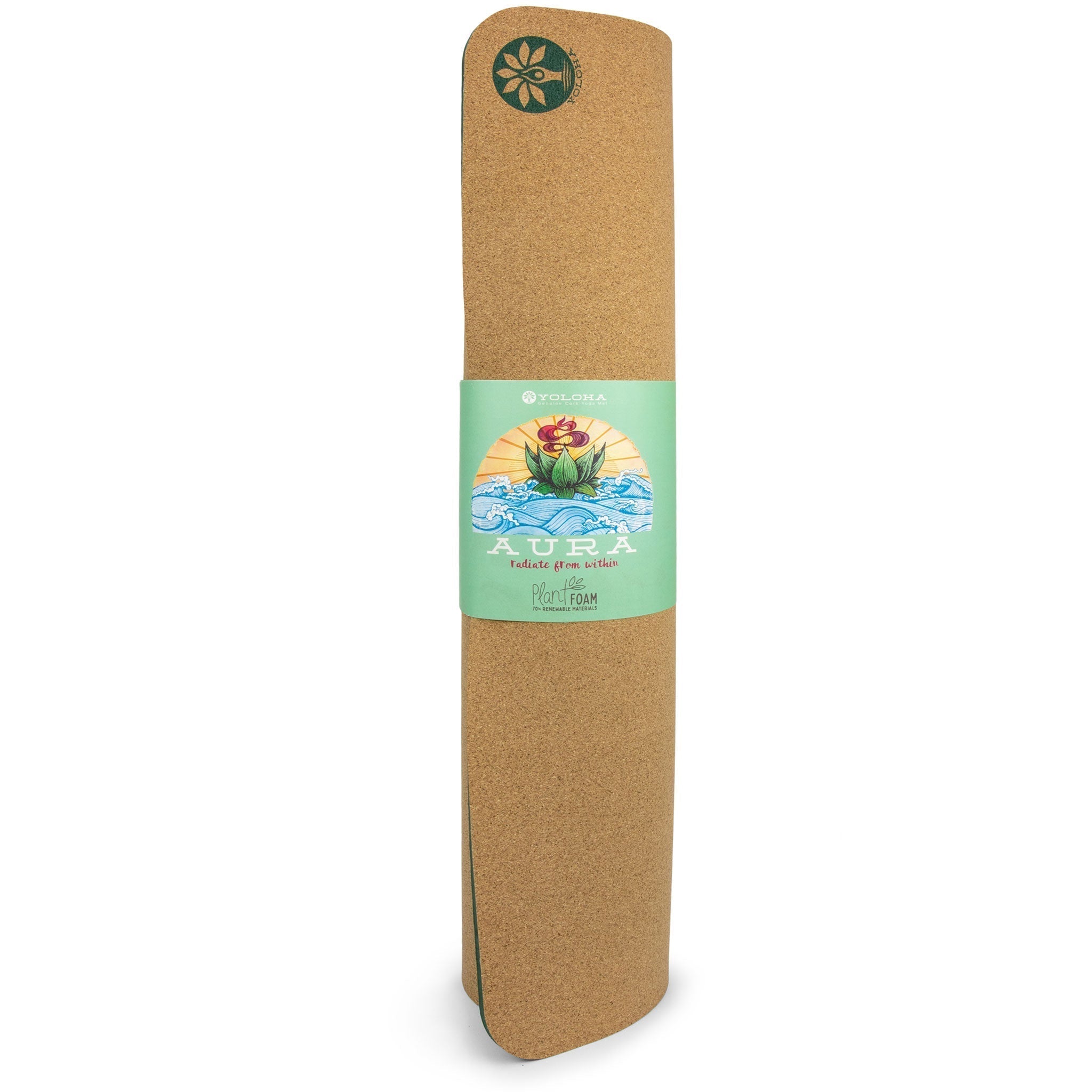 Awaken and Transform Aura Cork Yoga Mat